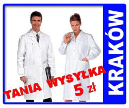 Roz. XL Białe fartuchy laboratoryjne, kitle Kraków