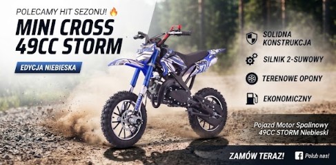 Mini cross 49cc Storm czarny – nowa dostawa w Edukamp!