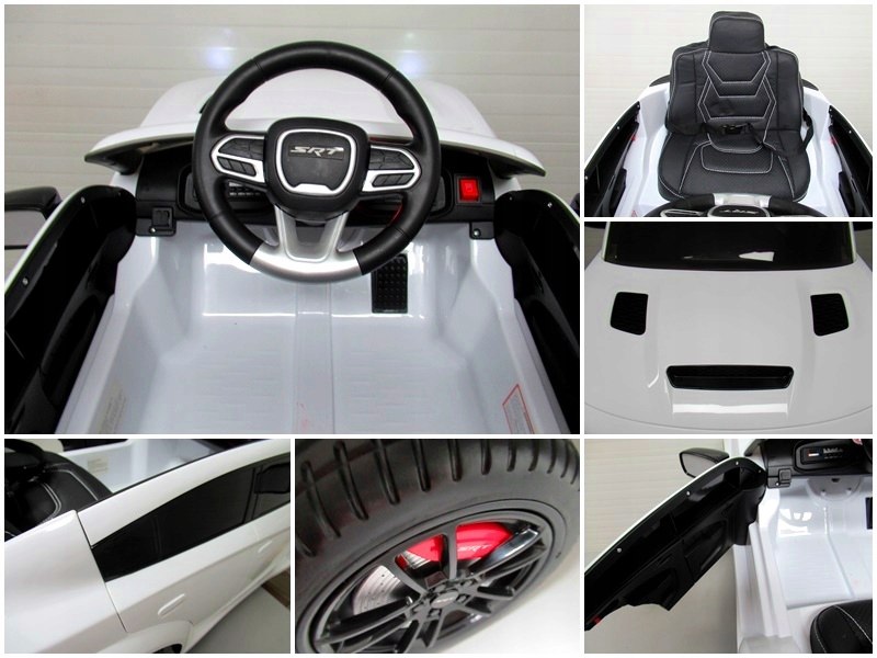DODGE SRT Auto na akumulator EVA SKÓRA Pilot Długość pojazdu 107 cm