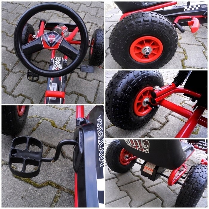 GOKART G1r NA PEDAŁA POMPOWANE KOŁA HAMULEC RĘCZNY Rodzaj na pedały