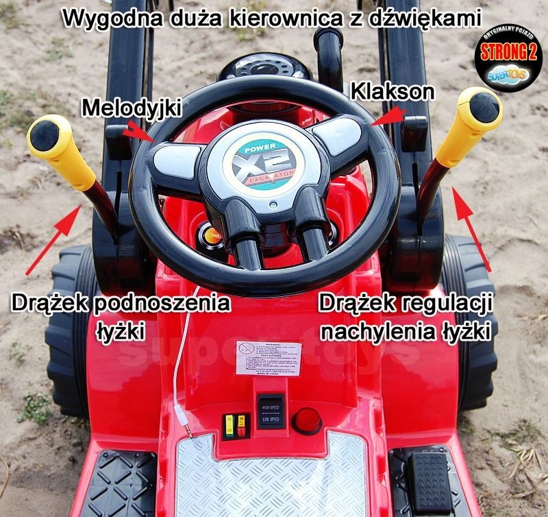 traktor na akumulator funkcje